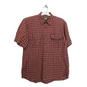 Cabela's Button Up Shirt Mens Medium Short Sleeve Multi-Plaid Casual 100% Cotton
